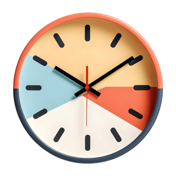 AI generated 3D Rendering of a Colorful Clock on Transparent Background - Ai Generated png
