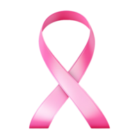 AI generated 3D Rendering of a Pink Ribbon on Transparent Background - Ai Generated png