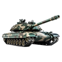 ai genererad 3d tolkning av en krig tank på transparent bakgrund - ai genererad png