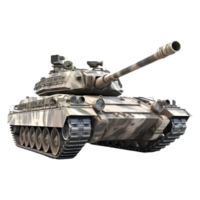 ai generiert 3d Rendern von ein Krieg Panzer auf transparent Hintergrund - - ai generiert png