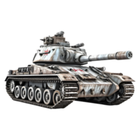 ai gegenereerd 3d renderen van een oorlog tank Aan transparant achtergrond - ai gegenereerd png