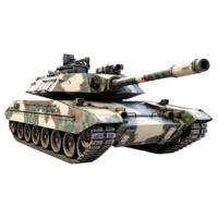 ai genererad 3d tolkning av en krig tank på transparent bakgrund - ai genererad png