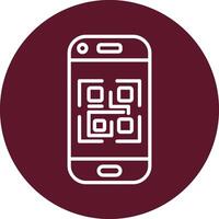 icono de vector de código qr