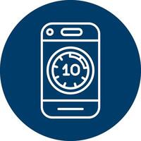 Mobile Phone Stopwatch Vector Icon