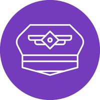 Pilot Hat Vector Icon