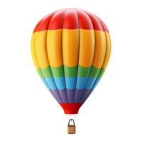 AI generated 3D Rendering of a Hot Air Balloon on Transparent Background - Ai Generated png