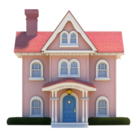 AI generated 3D Rendering of a Real Estate House or Home on Transparent Background - Ai Generated png