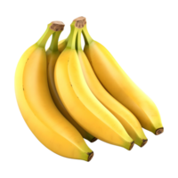 ai gerado 3d Renderização do uma grupo do banana em transparente fundo - ai gerado png