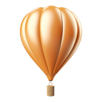 ai gerado 3d Renderização do uma quente ar balão em transparente fundo - ai gerado png