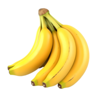 ai gerado 3d Renderização do uma grupo do banana em transparente fundo - ai gerado png