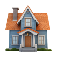 AI generated 3D Rendering of a Real Estate House or Home on Transparent Background - Ai Generated png