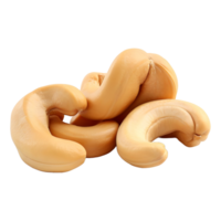 ai generiert 3d Rendern von ein Cashew auf transparent Hintergrund - - ai generiert png