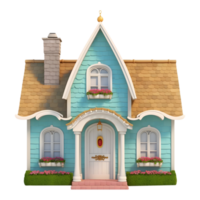 AI generated 3D Rendering of a Real Estate House or Home on Transparent Background - Ai Generated png