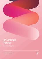 Cylinder Liquid Modern Background vector
