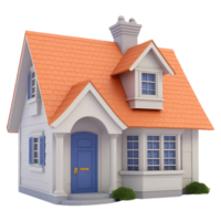 AI generated 3D Rendering of a Real Estate House or Home on Transparent Background - Ai Generated png