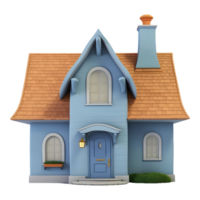 AI generated 3D Rendering of a Real Estate House or Home on Transparent Background - Ai Generated png