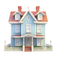 AI generated 3D Rendering of a Real Estate House or Home on Transparent Background - Ai Generated png