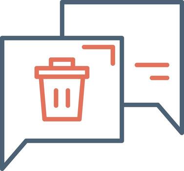 Delete Message Vector Icon