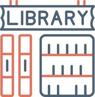 icono de vector de biblioteca