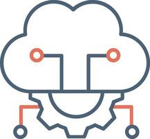 Cloud Server Settings Vector Icon