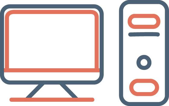 icono de vector de computadora