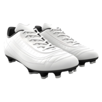 ai gerado 3d Renderização do uma futebol sapatos par em transparente fundo - ai gerado png