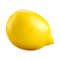 AI generated 3D Rendering of a Yellow Lemon on Transparent Background - Ai Generated png