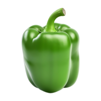 ai genererad 3d tolkning av en grön peppar eller chili på transparent bakgrund - ai genererad png