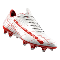 ai gerado 3d Renderização do uma futebol sapatos par em transparente fundo - ai gerado png