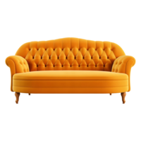 ai gegenereerd 3d renderen van een sofa Aan transparant achtergrond - ai gegenereerd png