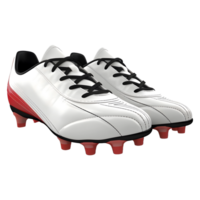 ai gerado 3d Renderização do uma futebol sapatos par em transparente fundo - ai gerado png