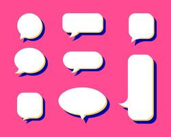 Vector Speech Bubble Collection, Vintage Graphic Design