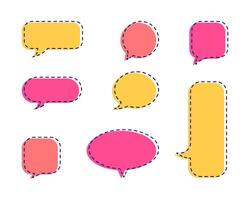 Flat Vector Speech Bubble Collection, vector illustration