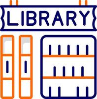 icono de vector de biblioteca