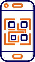 icono de vector de código qr