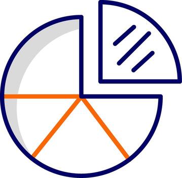 icono de vector de gráfico circular