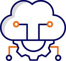 Cloud Server Settings Vector Icon