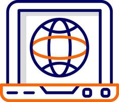 Laptop Internet Vector Icon