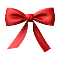 AI generated 3D Rendering of a Red Ribbons on Transparent Background - Ai Generated png