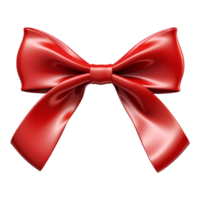 AI generated 3D Rendering of a Red Ribbons on Transparent Background - Ai Generated png