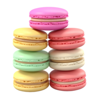 ai généré 3d le rendu de une macaron sur transparent Contexte - ai généré png