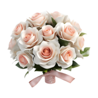 ai generado 3d representación de un manojo de vistoso flores para regalo en transparente antecedentes - ai generado png