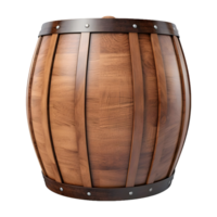 AI generated 3D Rendering of a Wine Wooden Drum on Transparent Background - Ai Generated png