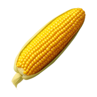 AI generated 3D Rendering of a Sweet Corn With Leaves on Transparent Background - Ai Generated png