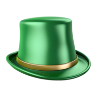 ai généré 3d le rendu de une vert magicien chapeau sur transparent Contexte - ai généré png