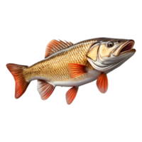 ai généré 3d le rendu de une magnifique coloré océan poisson sur transparent Contexte - ai généré png