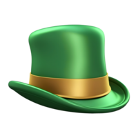 AI generated 3D Rendering of a Green Magician Hat on Transparent Background - Ai Generated png