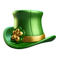 AI generated 3D Rendering of a Green Magician Hat on Transparent Background - Ai Generated png