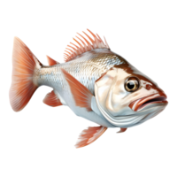 ai généré 3d le rendu de une magnifique coloré océan poisson sur transparent Contexte - ai généré png