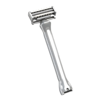 AI generated 3D Rendering of a Steel Razor on Transparent Background - Ai Generated png